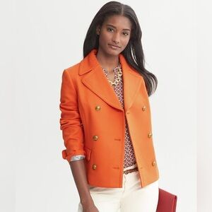 Excellent used condition Banana Republic Orange Cropped Jacket size Small